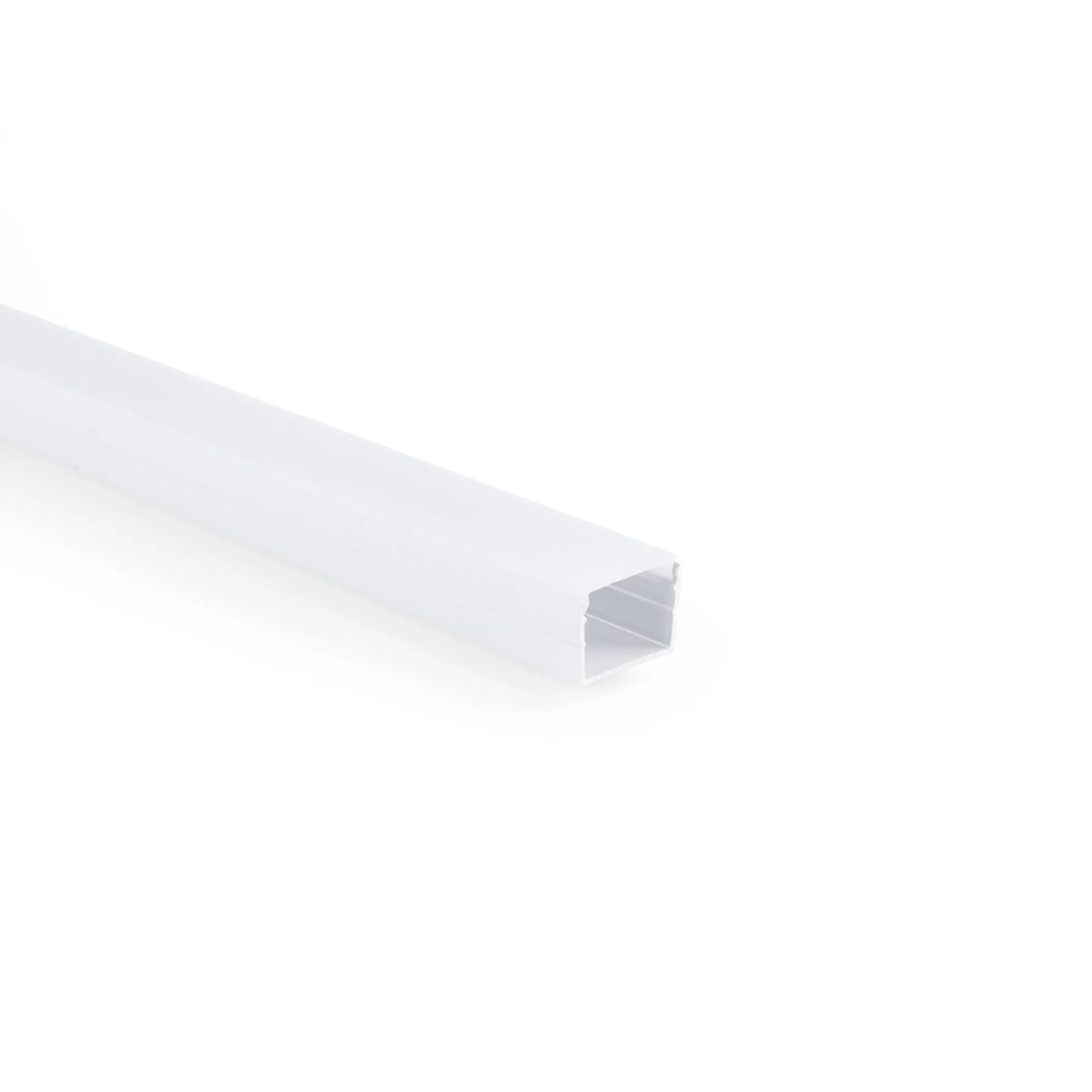Perfil de aluminio para tira LED con difusor - Superficie - Kit completo - 18 x13mm - Tira LED ≤ 15 mm - 2 metros