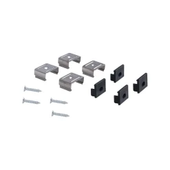 Perfil de aluminio para tira LED con difusor - Superficie - Kit completo - 18 x13mm - Tira LED ≤ 15 mm - 2 metros