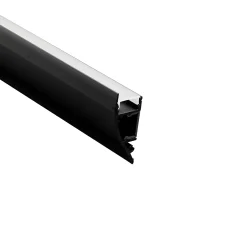 Perfil de aluminio para tira LED - Bañador de pared - Kit completo - 18x44mm - 2 metros