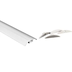 Perfil de aluminio para tira LED - Media luna - Kit completo - 58x9mm - 2 metros