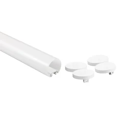 Perfil de aluminio superficie o suspensión - Tubo - Tira LED ≤ 12mm - 23x8mm - 2 metros