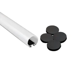 Perfil de aluminio superficie o suspensión - Tubo - Tira LED ≤ 12mm - 23x8mm - 2 metros