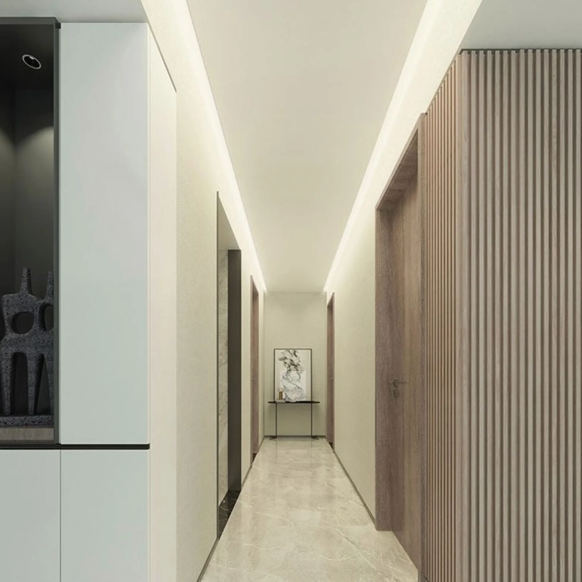 Perfil de aluminio tira LED para esquinas - Bañador de pared - 66x120mm - 2 metros