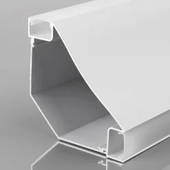 Perfil doble tira LED para esquinas - Superficie - 67x67mm - Con difusor - 2 metros