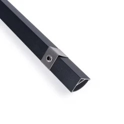 Perfil tira LED de superficie para esquinas - Con difusor - Kit completo - 15,8x15,8mm - Tira LED ≤ 10 mm - 2 metros