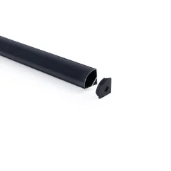 Perfil tira LED de superficie para esquinas - Con difusor - Kit completo - 15,8x15,8mm - Tira LED ≤ 10 mm - 2 metros