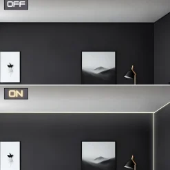 Perfil tira LED de superficie para esquinas - Con difusor - Kit completo - 15,8x15,8mm - Tira LED ≤ 10 mm - 2 metros