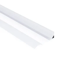 Perfil tira LED de superficie para esquinas - Con difusor - Kit completo - 15,8x15,8mm - Tira LED ≤10 mm - 1 metro