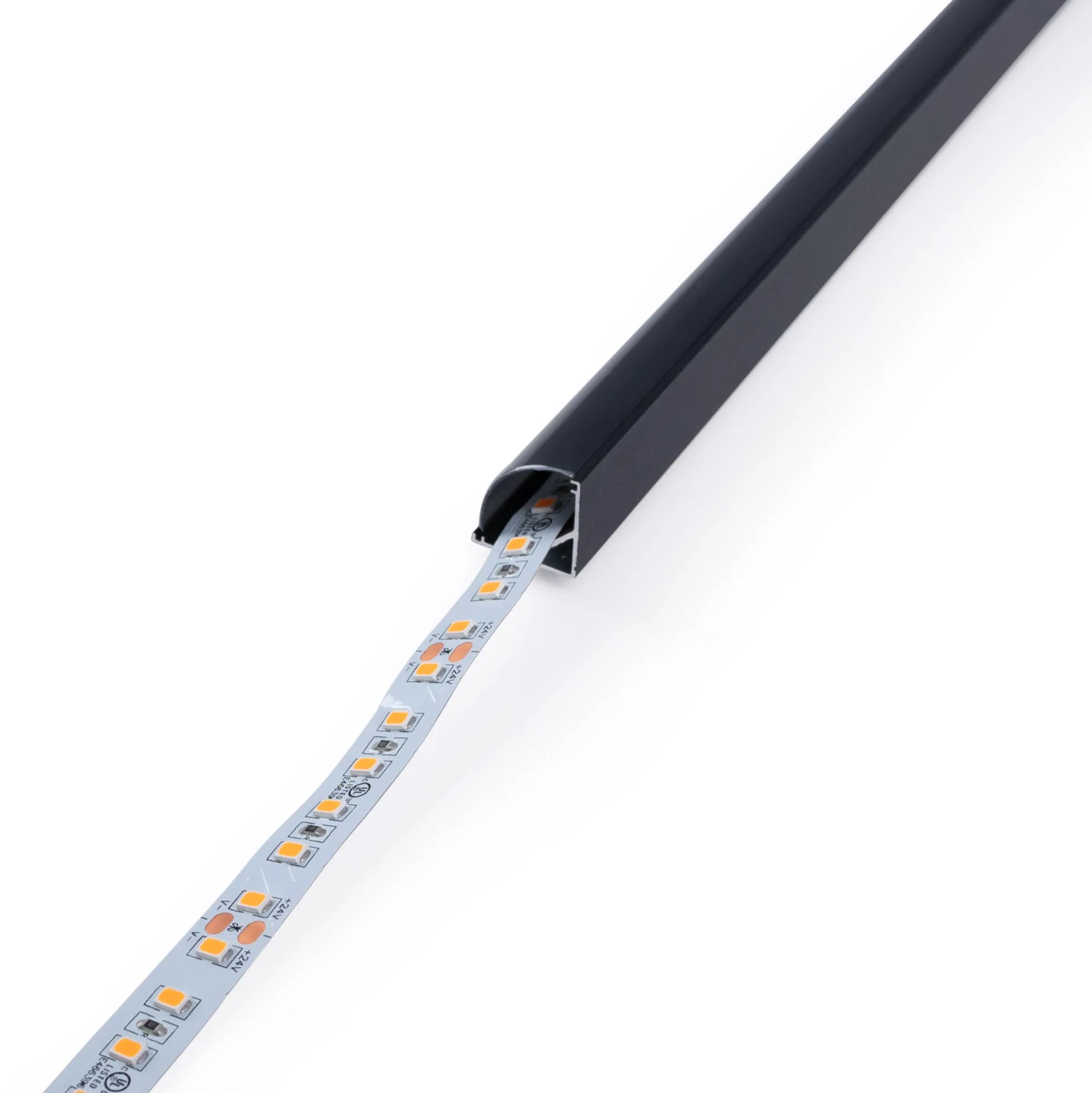 Perfil tira LED de superficie para esquinas - Con difusor - Kit completo - 15,8x15,8mm - Tira LED ≤10 mm - 1 metro