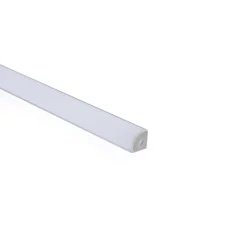 Perfil tira LED de superficie para esquinas - Con difusor - Kit completo - 15,8x15,8mm - Tira LED ≤10 mm - 1 metro