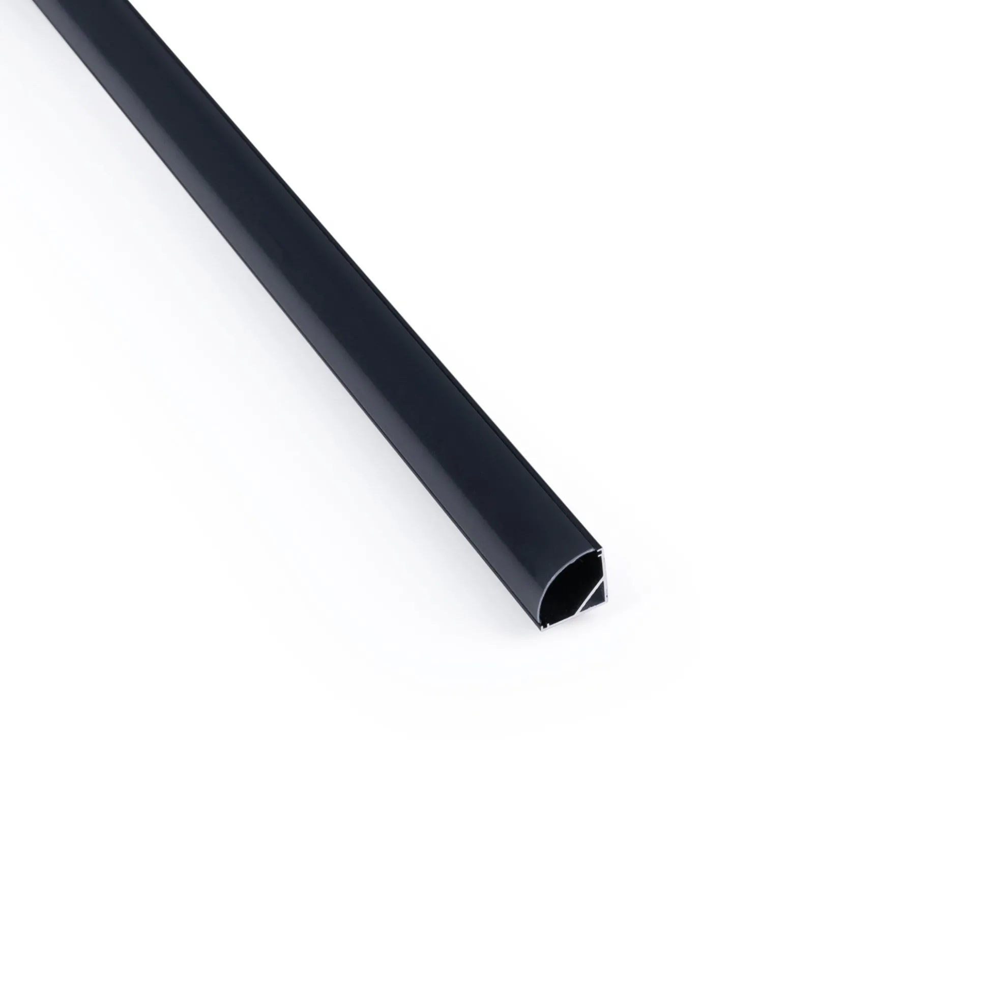 Perfil tira LED de superficie para esquinas - Con difusor - Kit completo - 15,8x15,8mm - Tira LED ≤10 mm - 1 metro