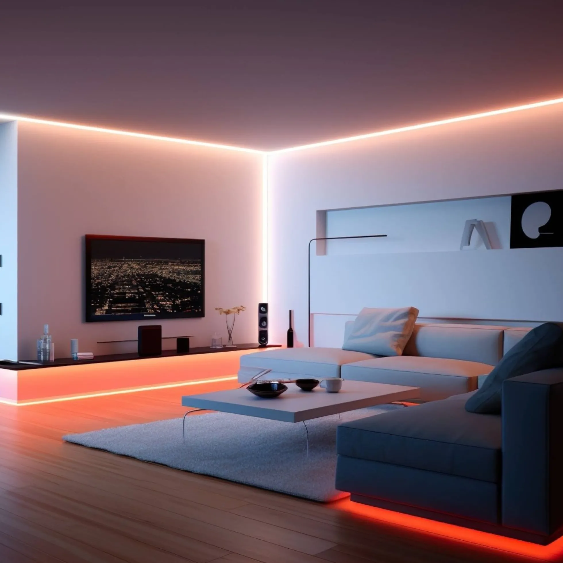 Perfil tira LED de superficie para esquinas - Con difusor - Kit completo - 15,8x15,8mm - Tira LED ≤10 mm - 1 metro