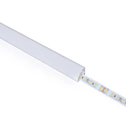 Perfil tira LED de superficie para esquinas - Con difusor - Kit completo - 15,8x15,8mm - Tira LED ≤10 mm - 1 metro