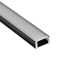 Perfil tira LED de superficie con difusor - Kit completo - 17x8,5mm - Tira LED ≤10mm - 2 metros