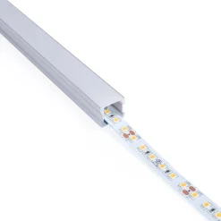 Perfil tira LED de superficie con difusor - Kit completo - 17,6x14,5mm - Tira LED ≤  12 mm - 2 metros