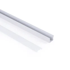 Perfil tira LED de superficie con difusor - Kit completo - 17,6x14,5mm - Tira LED ≤  12 mm - 2 metros