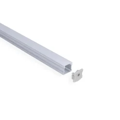 Perfil tira LED de superficie con difusor - Kit completo - 17,6x14,5mm - Tira LED ≤  12 mm - 2 metros