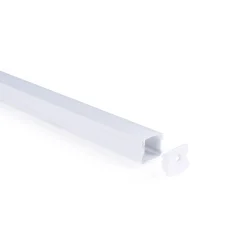 Perfil tira LED de superficie con difusor - Kit completo - 17,6x14,5mm - Tira LED ≤  12 mm - 2 metros