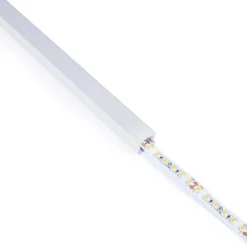 Perfil tira LED de superficie con difusor - Kit completo - 17,6x14,5mm - Tira LED ≤  12 mm - 2 metros