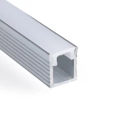 Perfil tira LED de superficie con difusor - Kit completo - 9x7mm - Tira LED ≤5mm - 2 metros
