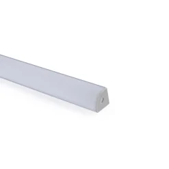 Perfil tira LED de superficie para esquinas - Con difusor - Kit completo - 20x20mm - Tira LED ≤10 mm - 1 metro