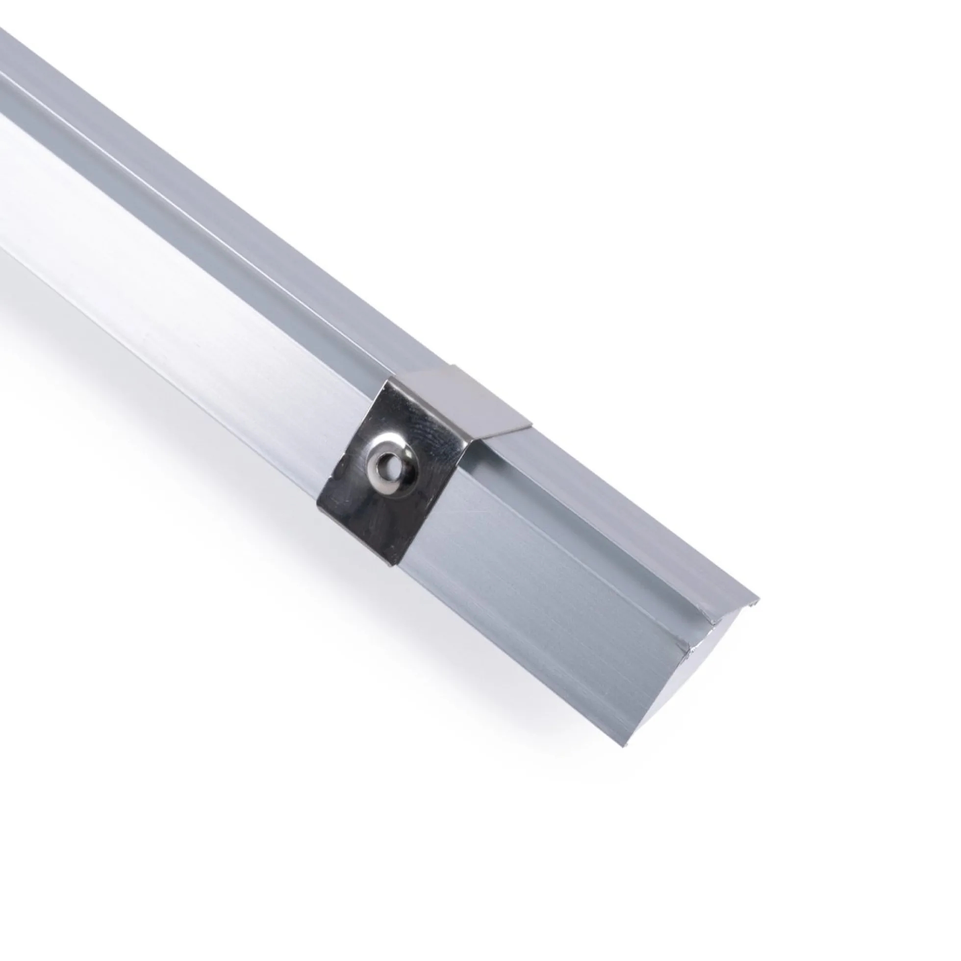 Perfil tira LED de superficie para esquinas - Con difusor - Kit completo - 20x20mm - Tira LED ≤10 mm - 1 metro