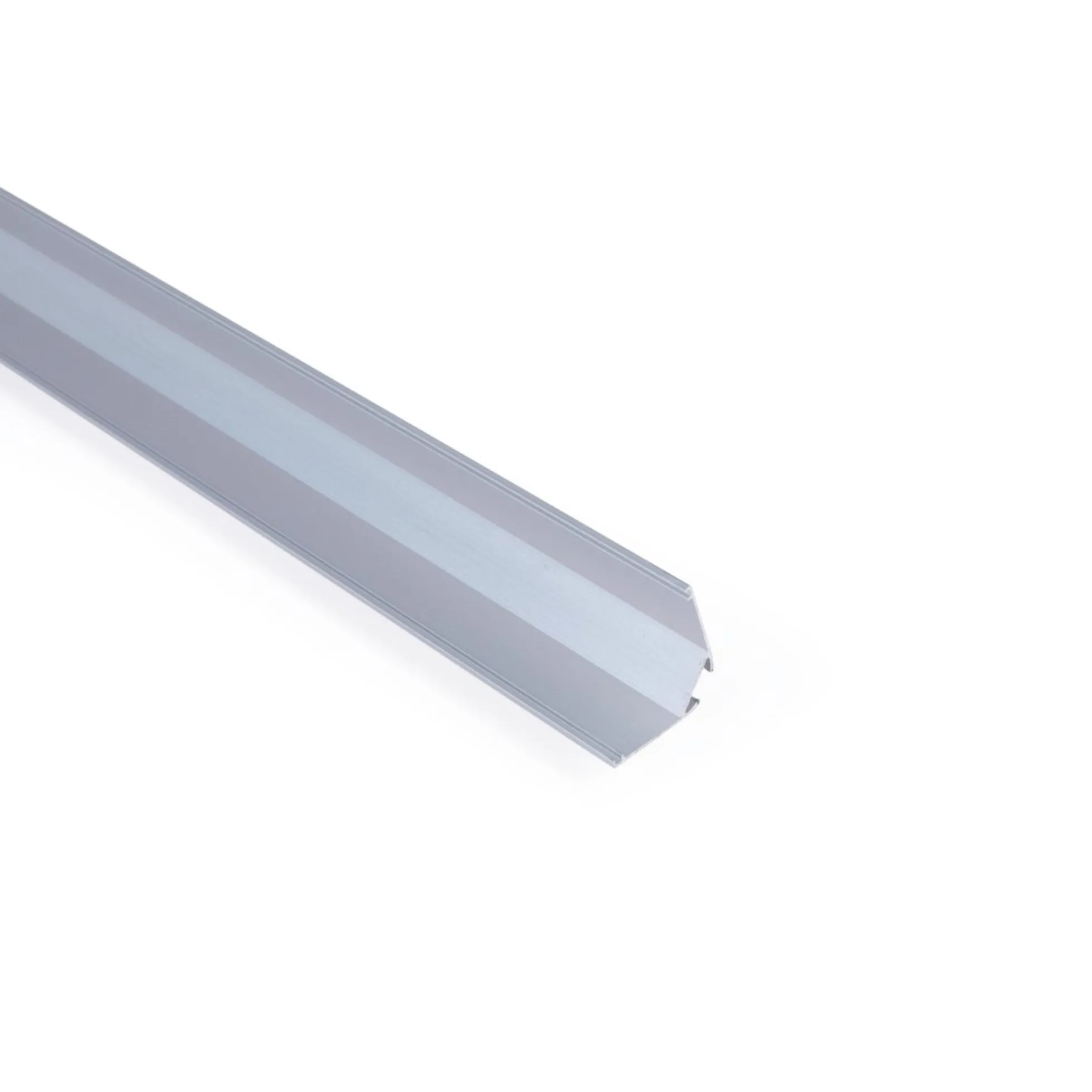 Perfil tira LED de superficie para esquinas - Con difusor - Kit completo - 20x20mm - Tira LED ≤10 mm - 1 metro