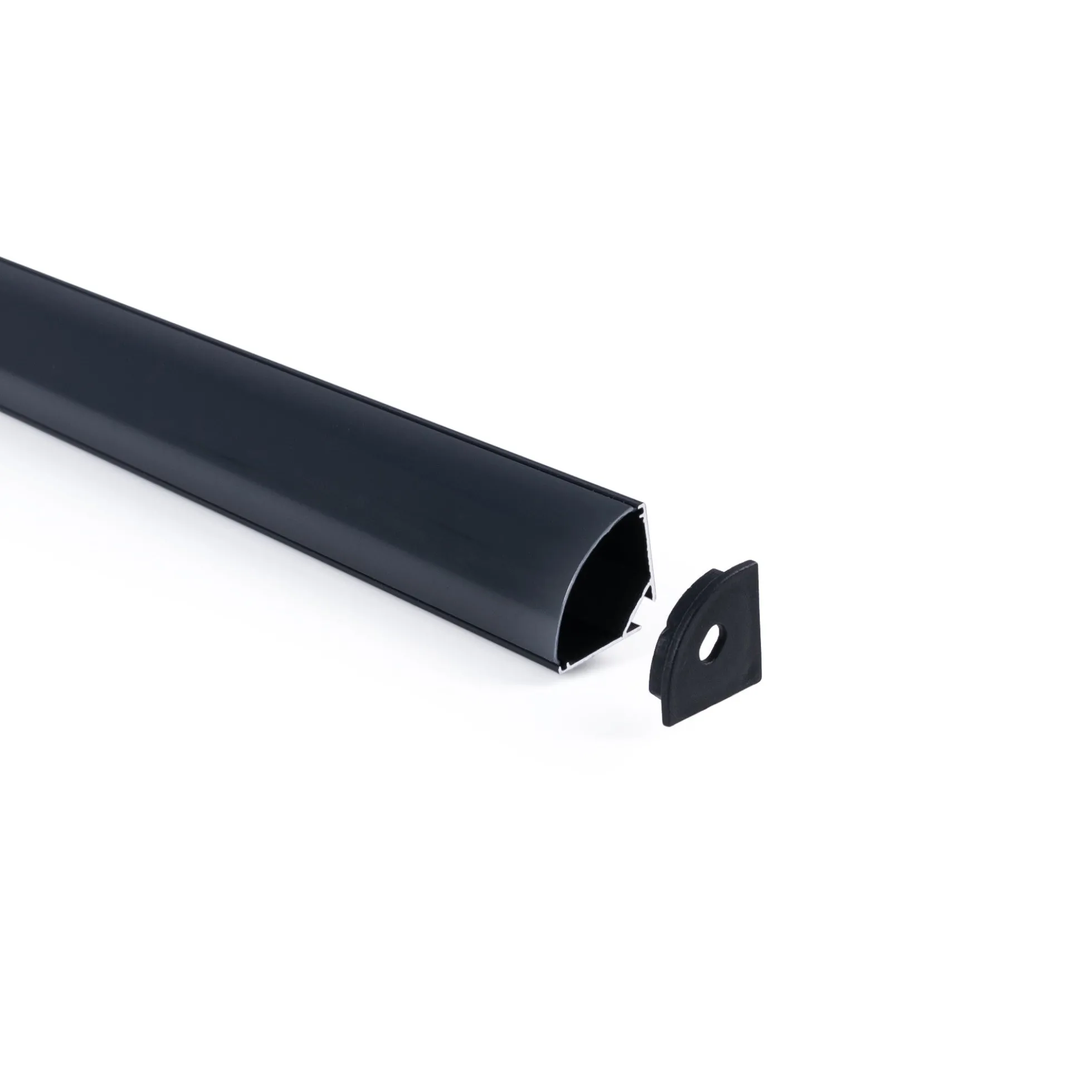 Perfil tira LED de superficie para esquinas - Con difusor - Kit completo - 20x20mm - Tira LED ≤10 mm - 1 metro