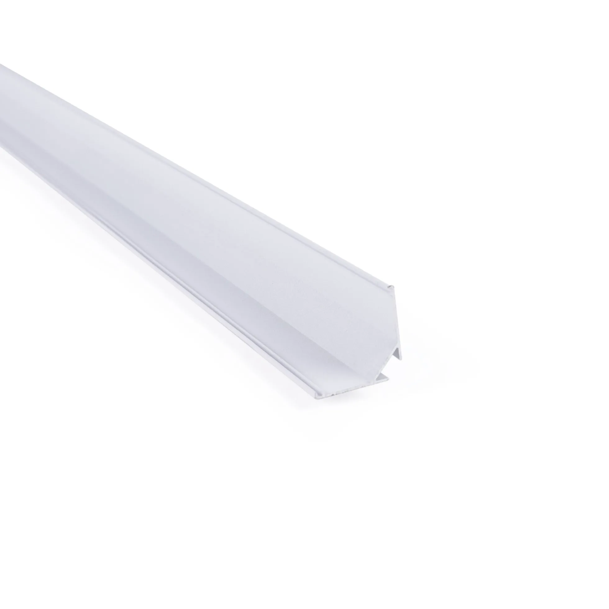 Perfil tira LED de superficie para esquinas - Con difusor - Kit completo - 20x20mm - Tira LED ≤10 mm - 1 metro