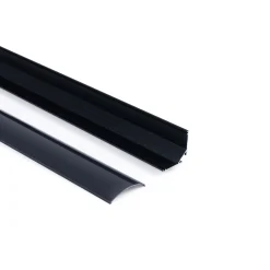 Perfil tira LED de superficie para esquinas - Con difusor - Kit completo - 20x20mm - Tira LED ≤10 mm - 1 metro