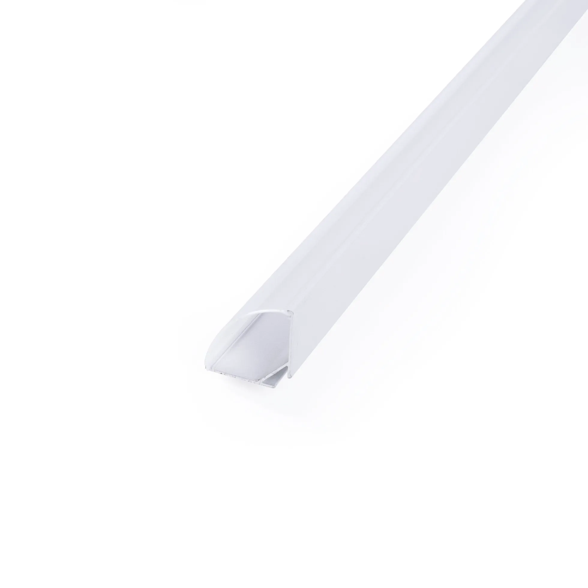Perfil tira LED de superficie para esquinas - Con difusor - Kit completo - 20x20mm - Tira LED ≤10 mm - 1 metro