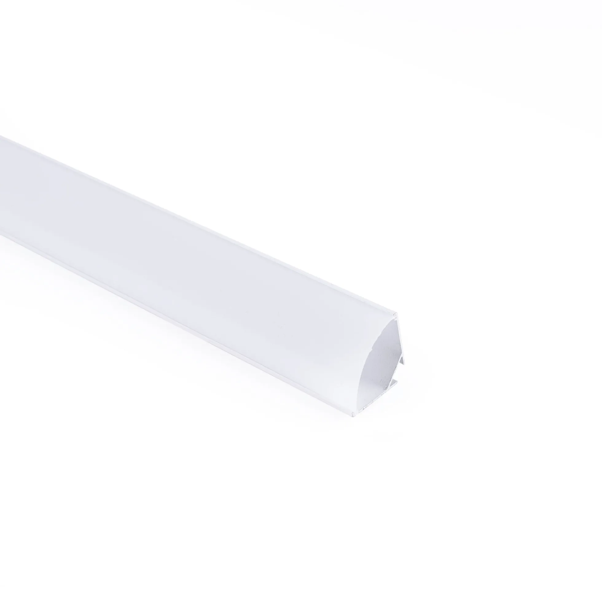Perfil tira LED de superficie para esquinas - Con difusor - Kit completo - 20x20mm - Tira LED ≤10 mm - 1 metro
