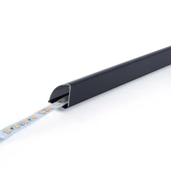 Perfil tira LED de superficie para esquinas - Con difusor - Kit completo - 20x20mm - Tira LED ≤10 mm - 1 metro