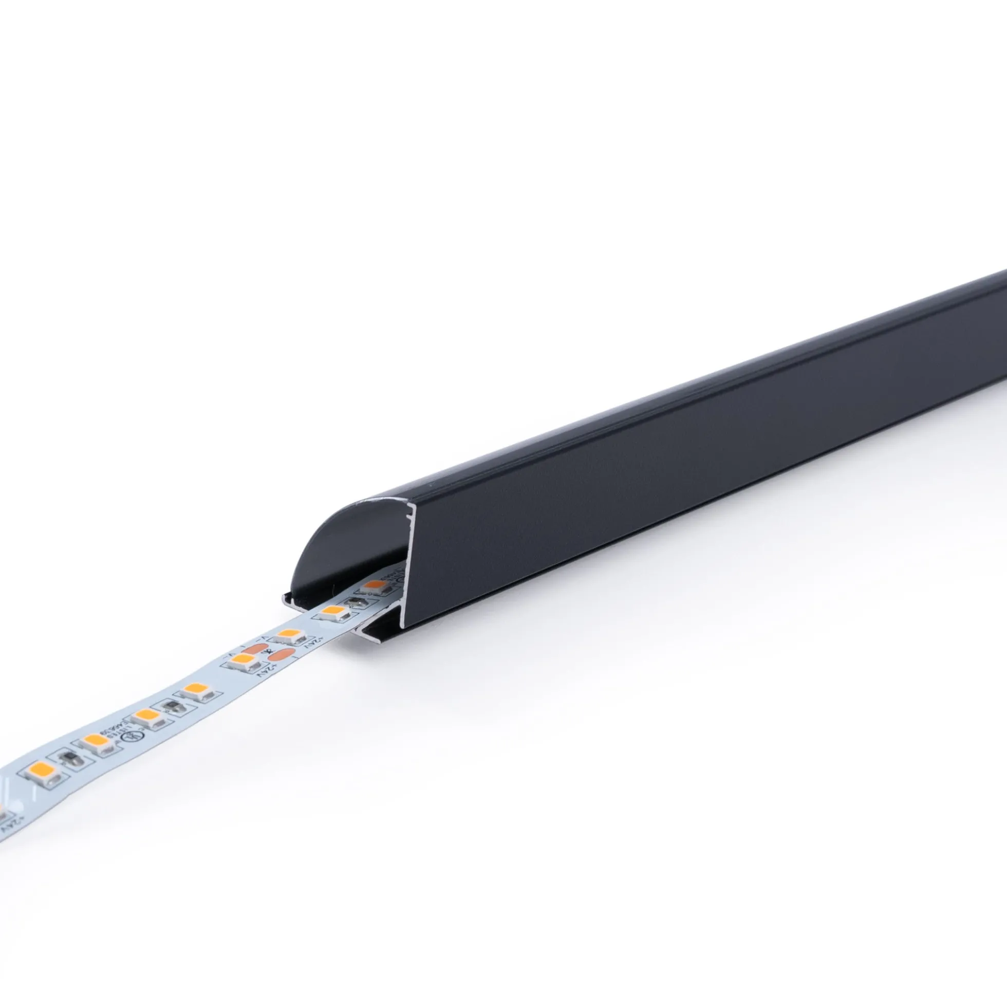 Perfil tira LED de superficie para esquinas - Con difusor - Kit completo - 20x20mm - Tira LED ≤10 mm - 1 metro