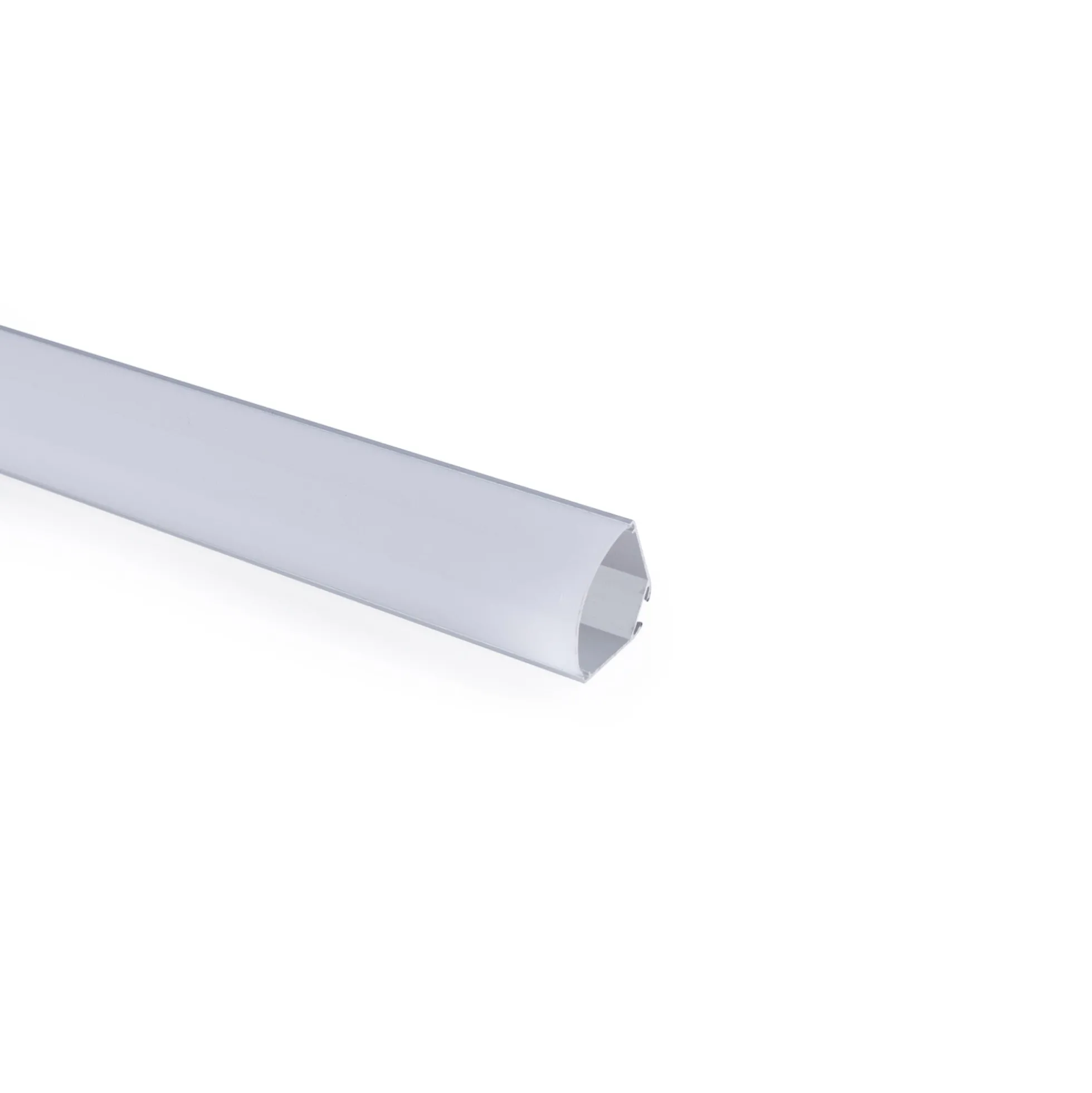 Perfil tira LED de superficie para esquinas - Con difusor - Kit completo - 20x20mm - Tira LED ≤10 mm - 1 metro