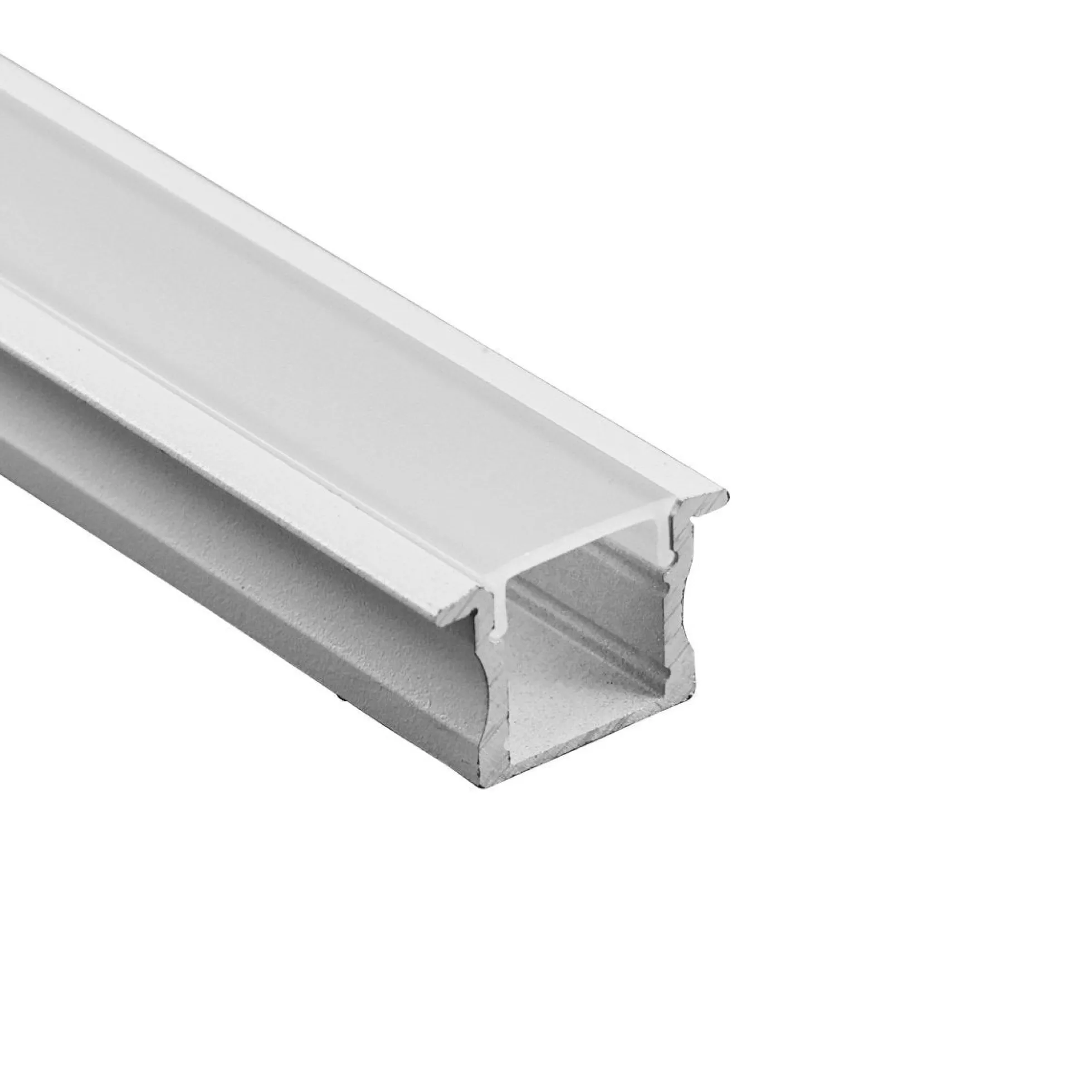 Perfil tira LED empotrable con difusor - Kit completo - 12,2x13mm - Tira LED ≤10mm - 2 metros
