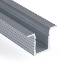Perfil tira LED empotrable con difusor - Kit completo - 9x7mm - Tira LED ≤5mm - 2 metros