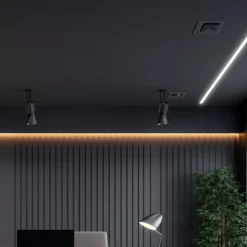 Perfil tira LED empotrable - 24,5x7mm - Kit completo - 1 metro