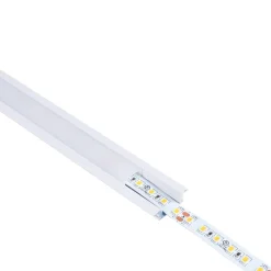 Perfil tira LED empotrable - 24,5x7mm - Kit completo - 1 metro