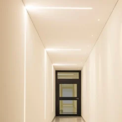 Perfil tira LED empotrable - 24,5x7mm - Kit completo - 1 metro
