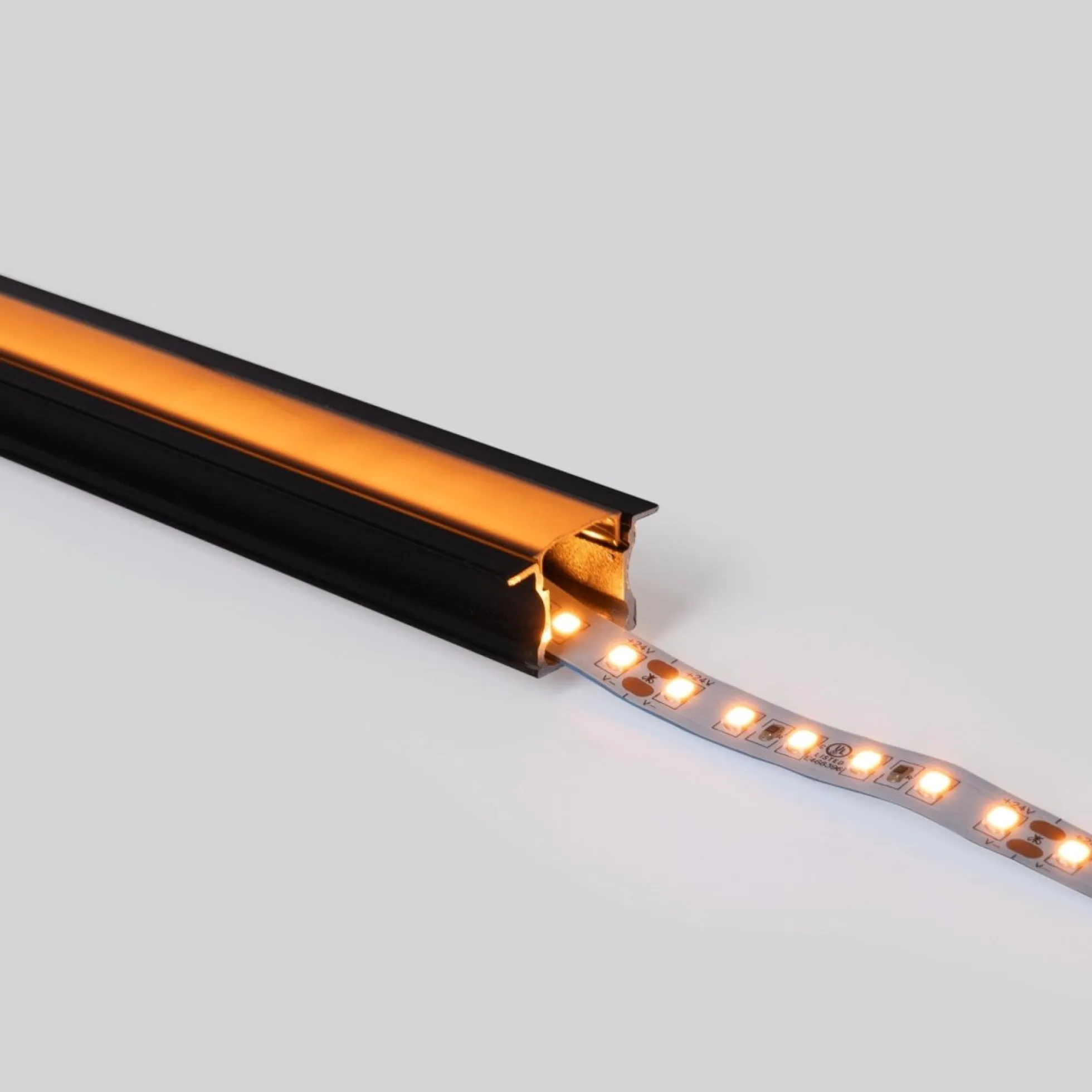 Perfil tira LED empotrable - 25x14mm - Kit completo - 2 metros