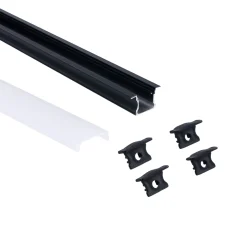 Perfil tira LED empotrable - 25x14mm - Kit completo - 2 metros