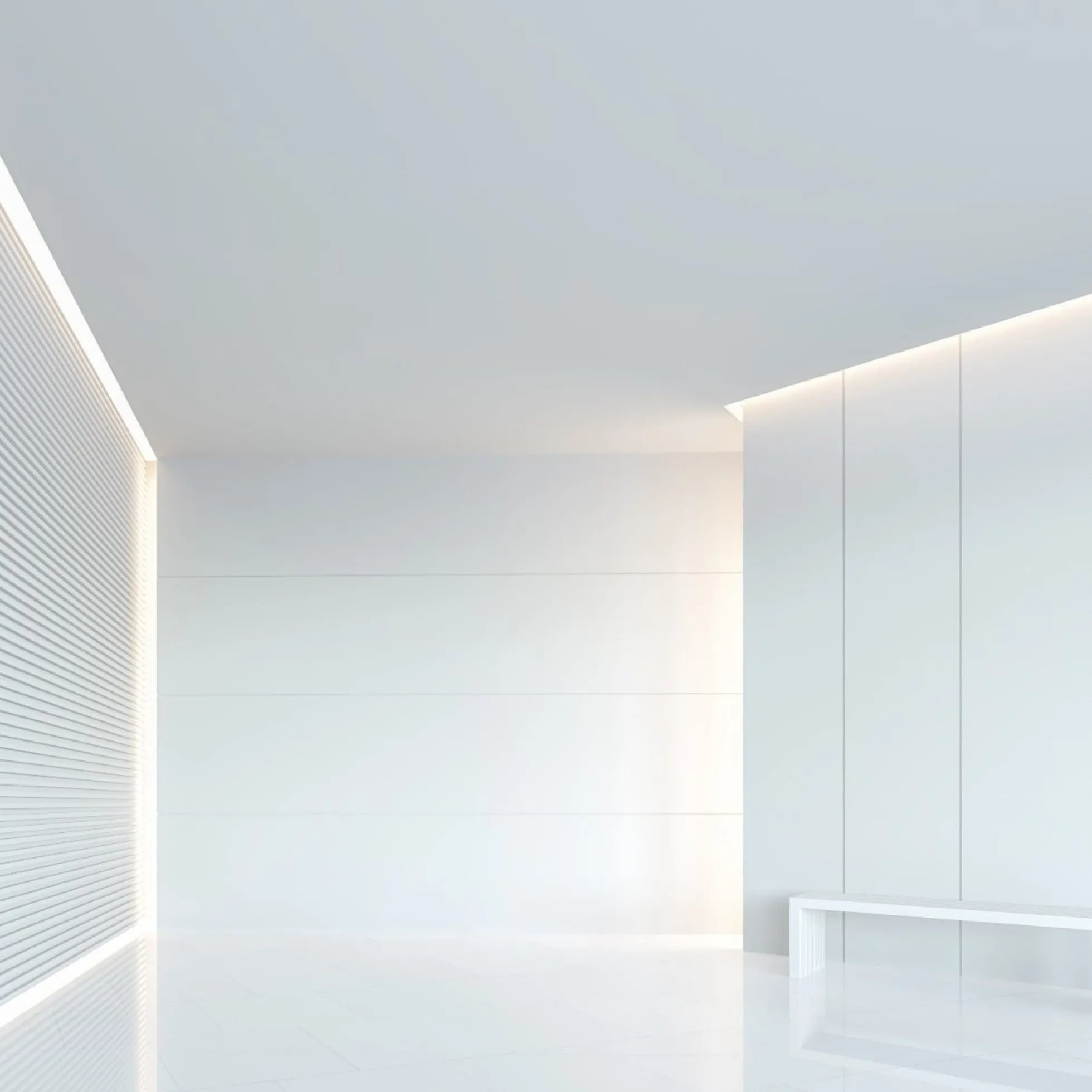 Perfil tira LED empotrable - 25x14mm - Kit completo - 2 metros
