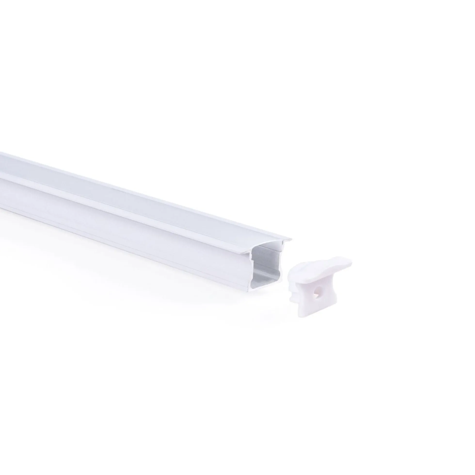 Perfil tira LED empotrable - 25x14mm - Kit completo - 1 metro