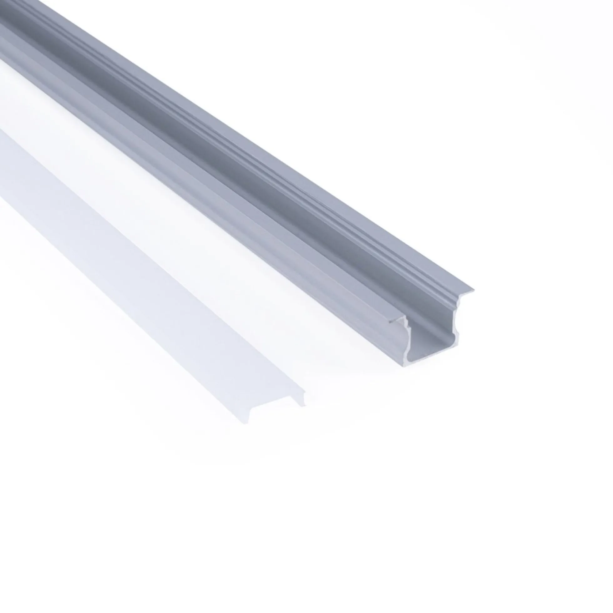 Perfil tira LED empotrable - 25x14mm - Kit completo - 1 metro