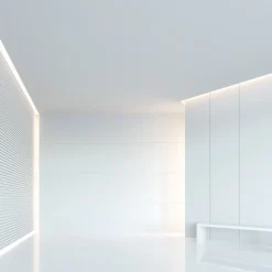 Perfil tira LED empotrable - 25x14mm - Kit completo - 1 metro