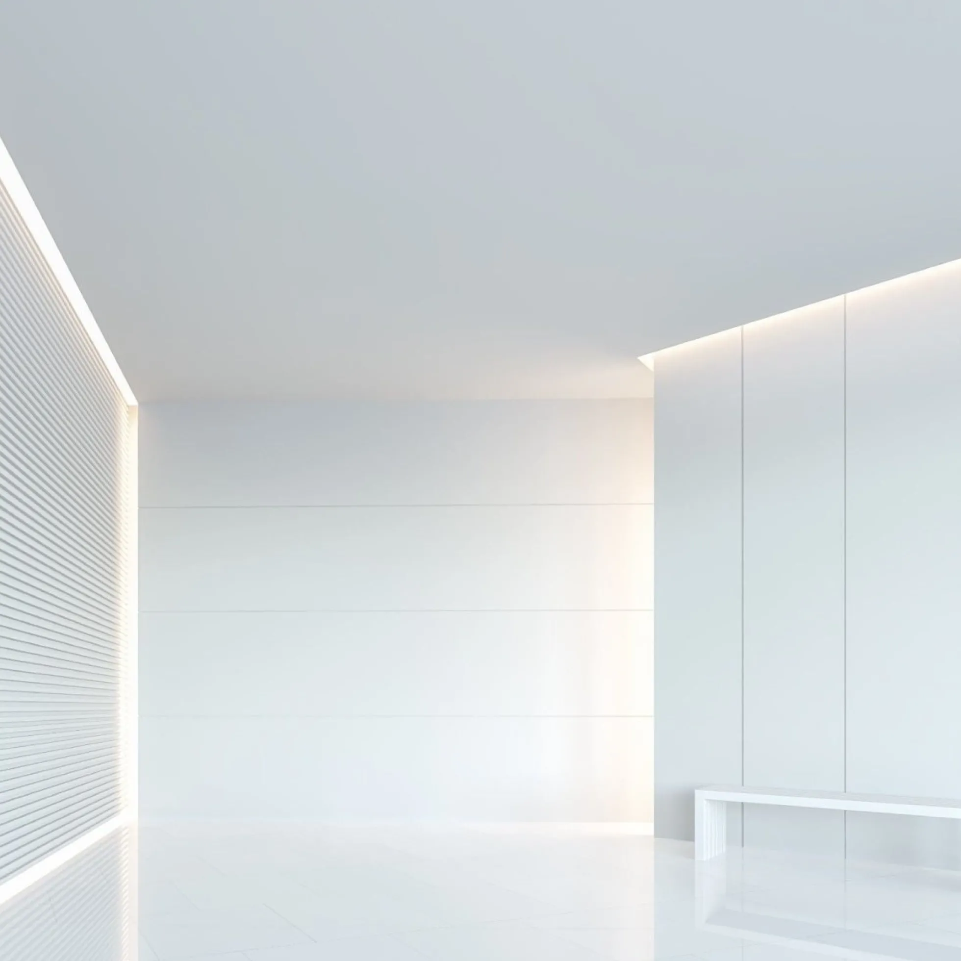Perfil tira LED empotrable - 25x14mm - Kit completo - 1 metro