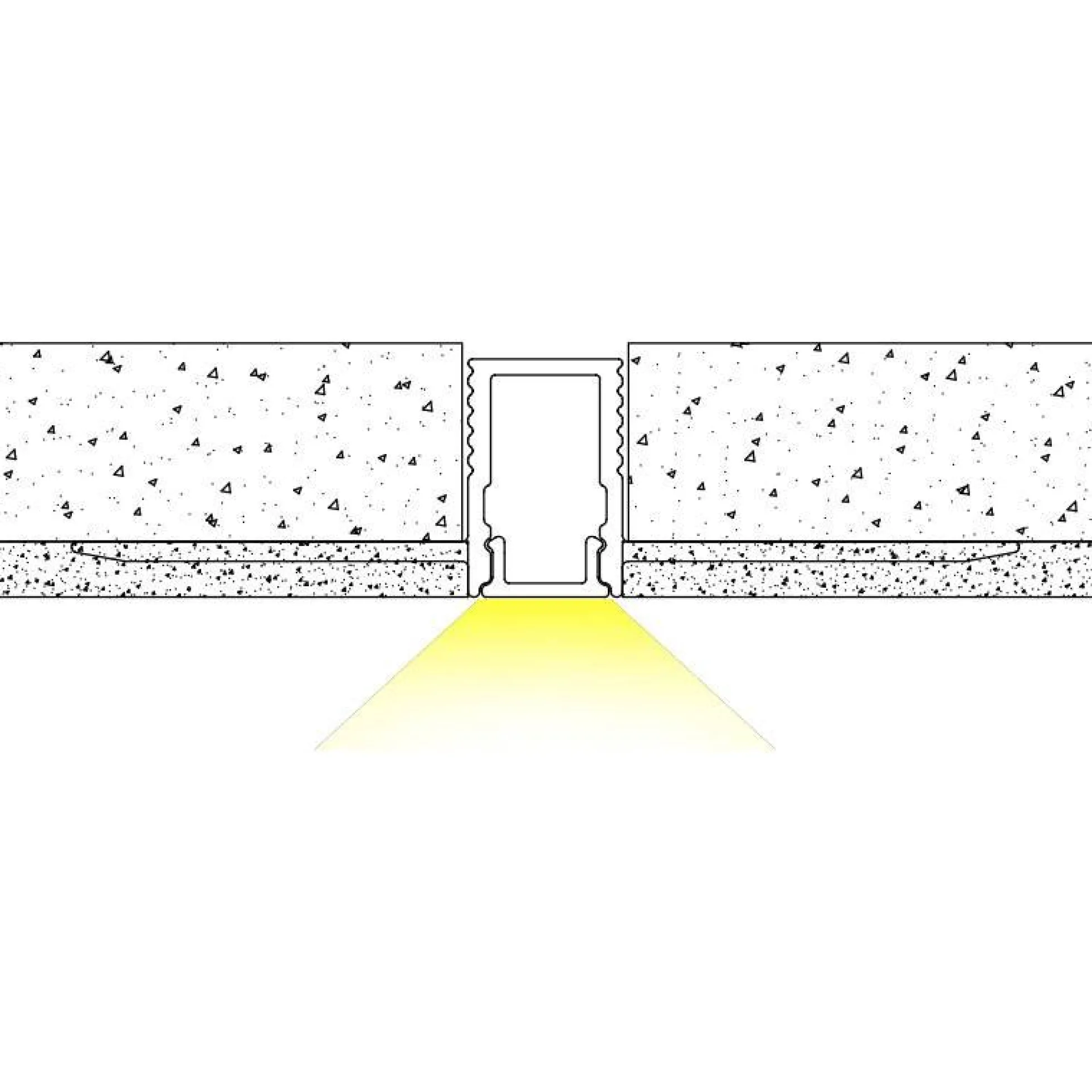 Perfil tira LED integración / trimless - 8x12mm - Con difusor - 2 metros