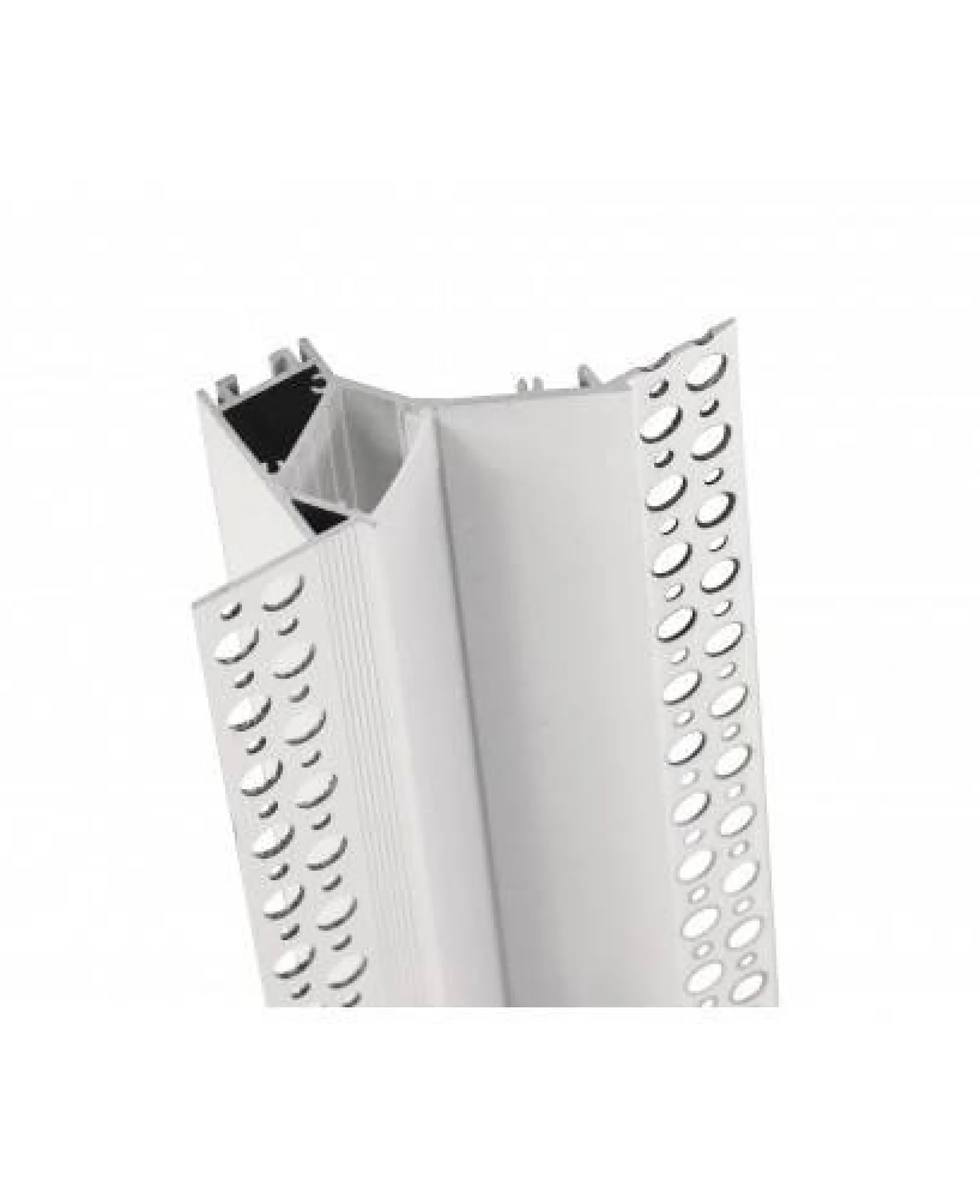 Perfil tira LED integración / trimless esquina - 94 x 34mm - Con difusor - 2 metros