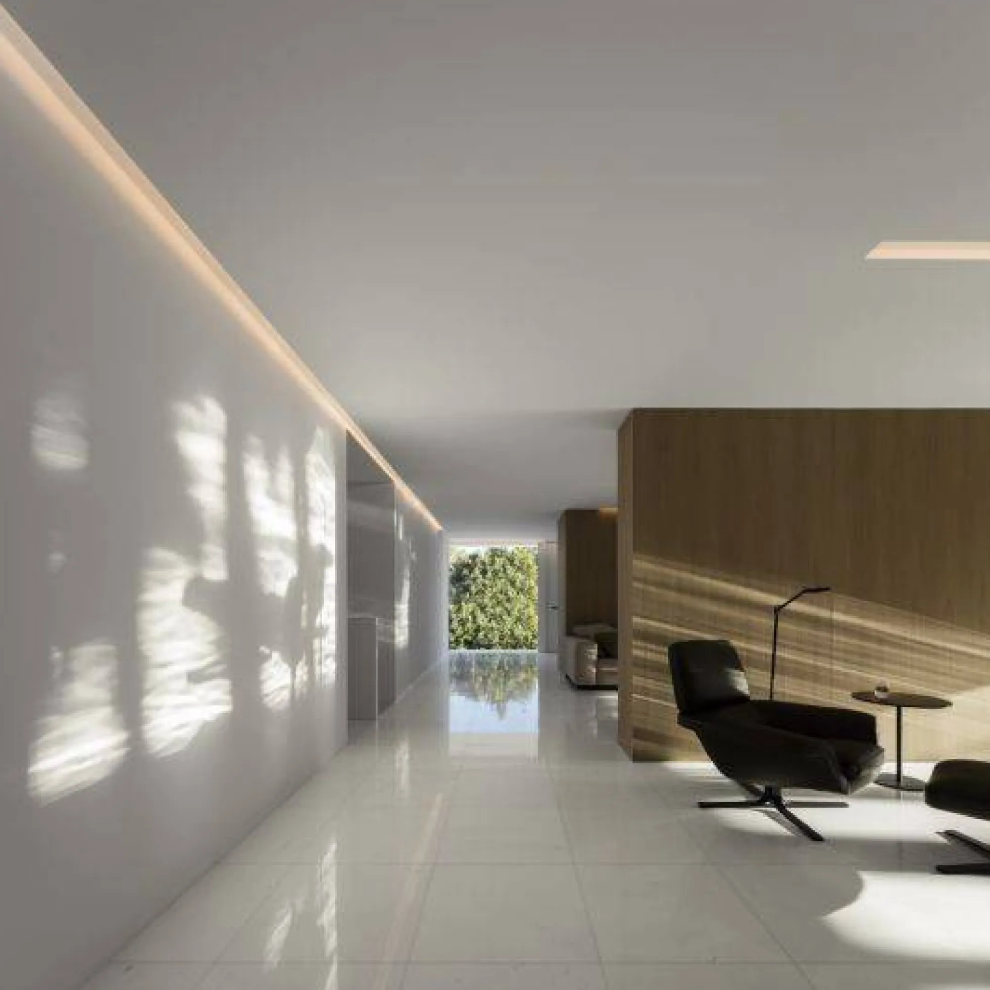 Perfil tira LED integración / trimless esquina - 94 x 34mm - Con difusor - 2 metros